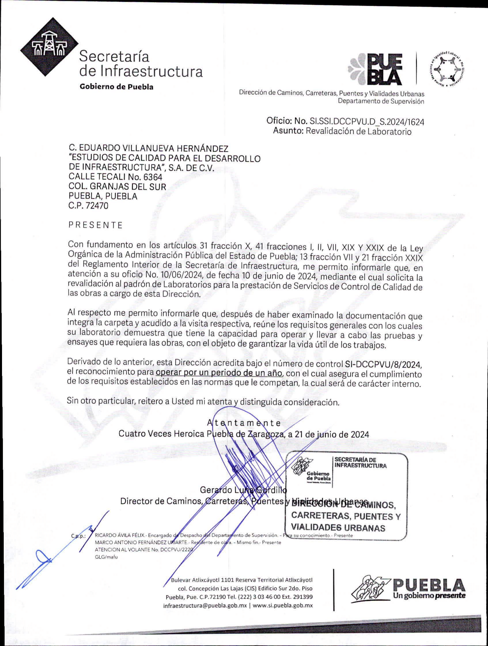 Certificación de Infraestructura